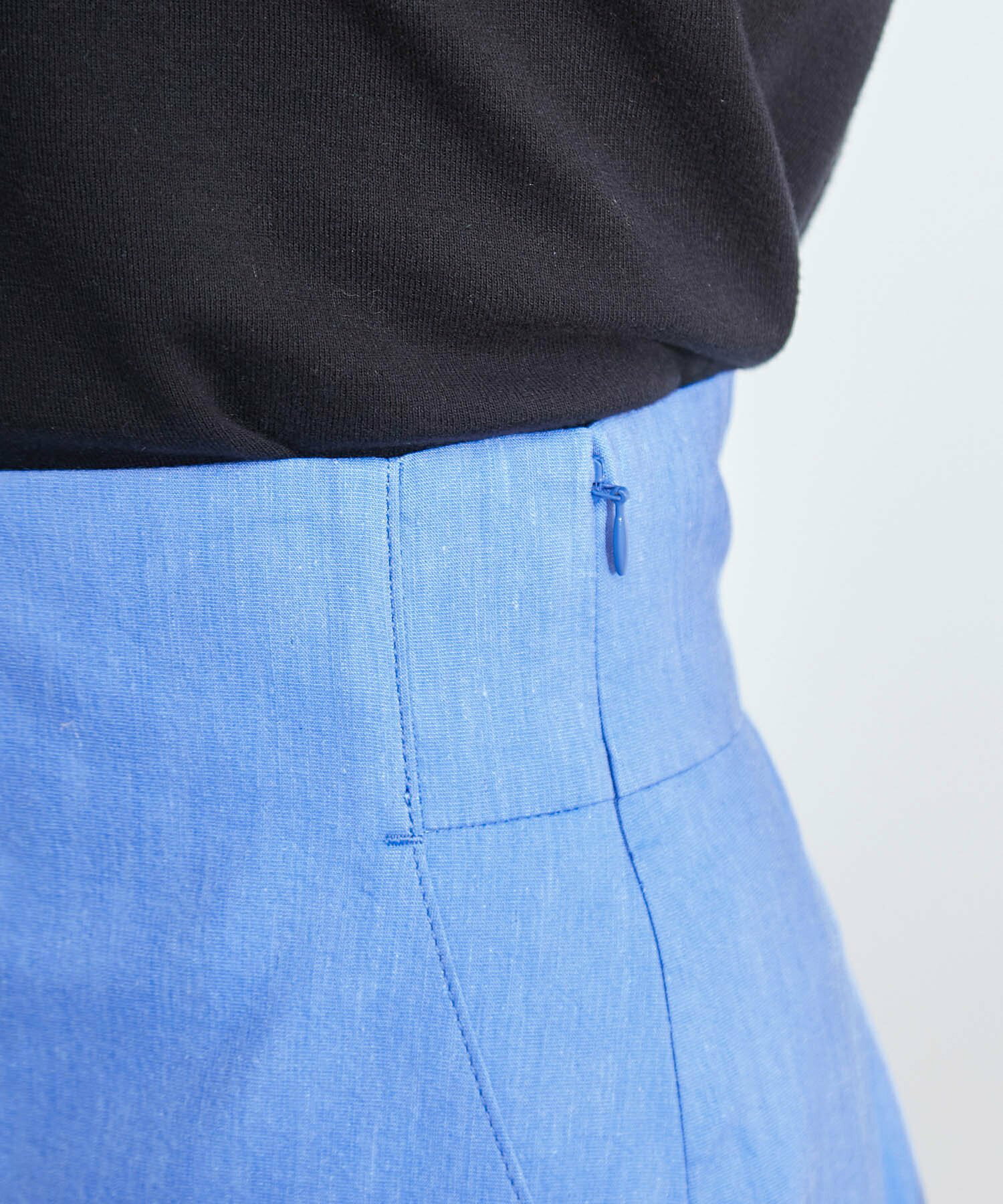 【洗える】【新色追加】コットンリネンポケット付きタイトスカート